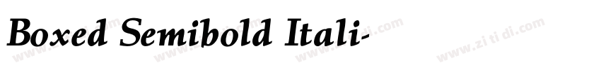 Boxed Semibold Itali字体转换